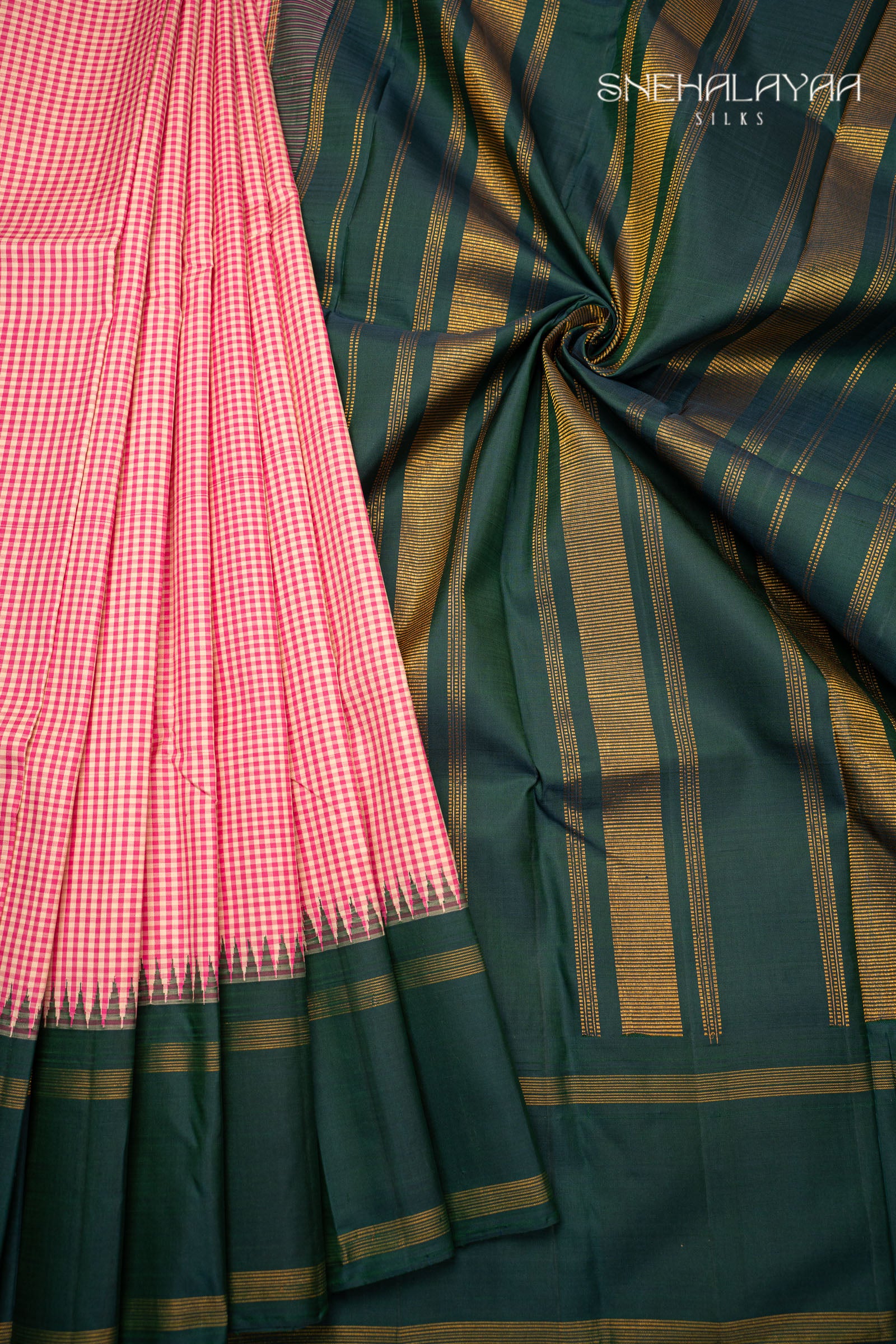 Pink Kancheevaram Silk Saree